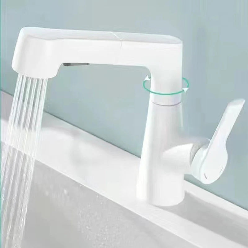 Basin Faucet Pull-Out Spray Dual Modes 360° Swivel