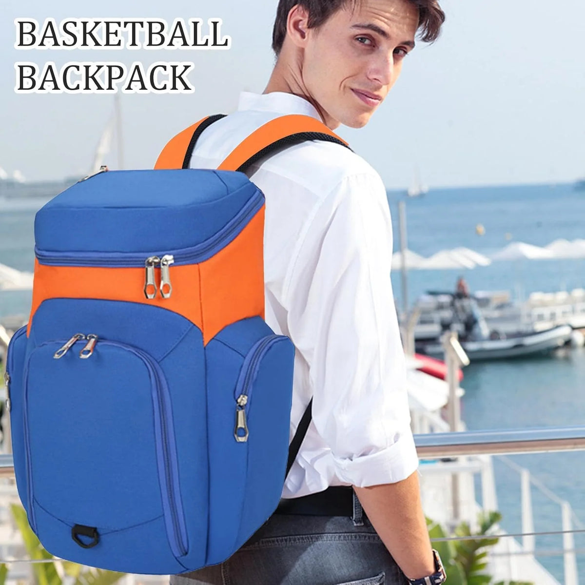 Basketball Backpack 30L Waterproof Bottom Ergonomic Straps
