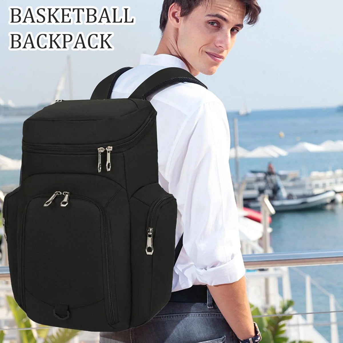 Basketball Backpack 30L Waterproof Bottom Ergonomic Straps