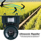 Bat Repellent Solar-Powered Ultrasonic Weatherproof 5,000 Sq Ft Coverage