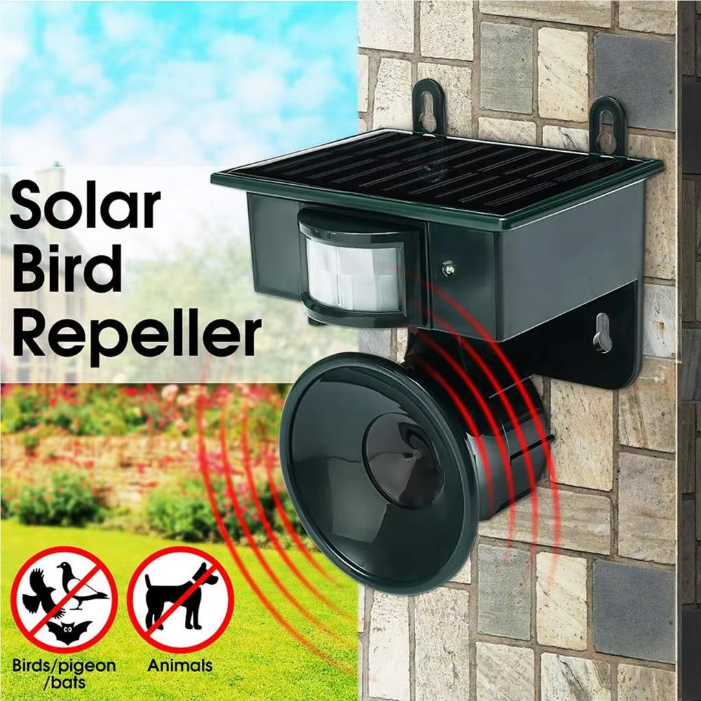 Bat Repellent Solar-Powered Ultrasonic Weatherproof 5,000 Sq Ft Coverage