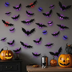 Bat Wall Decals 3D LED Backlit Peel And Stick