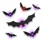 Bat Wall Decals 3D LED Backlit Peel And Stick