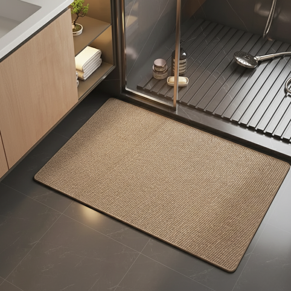 Bath Mat Absorbent Microfiber & Non-Slip Backing