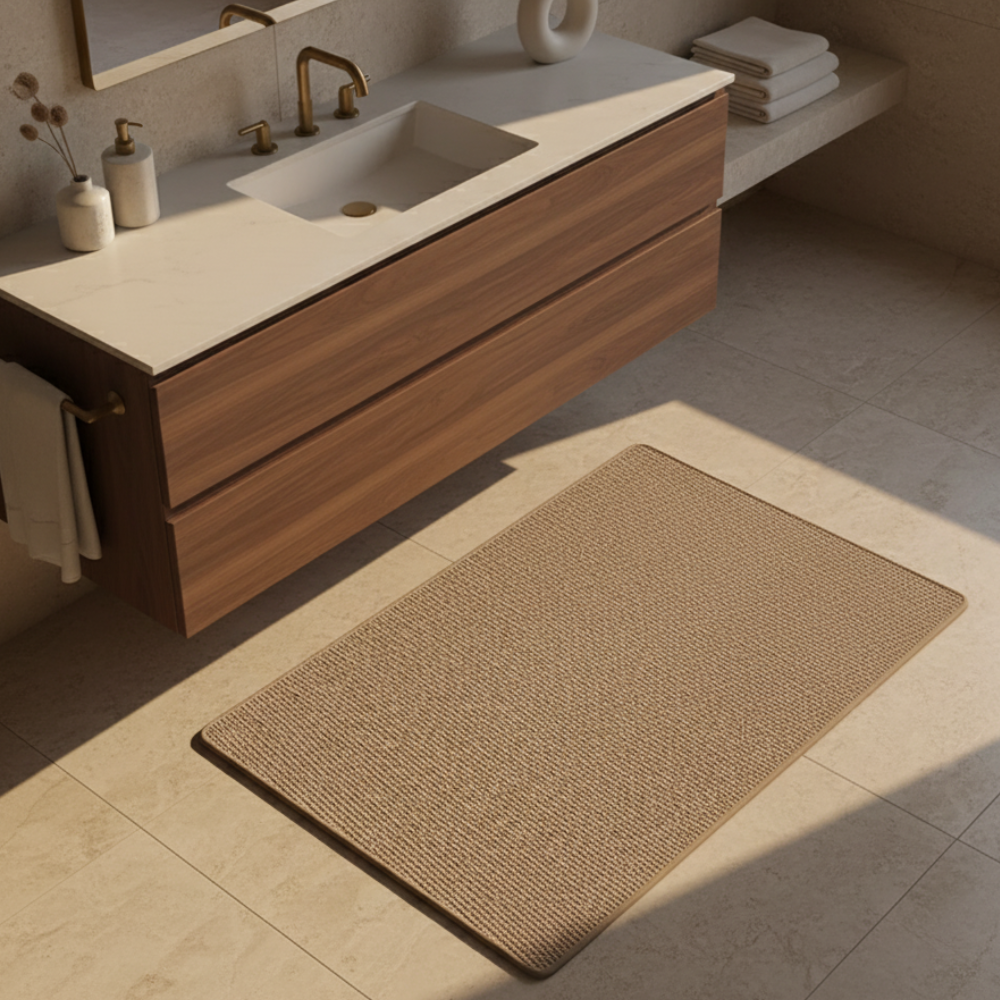 Bath Mat Absorbent Microfiber & Non-Slip Backing