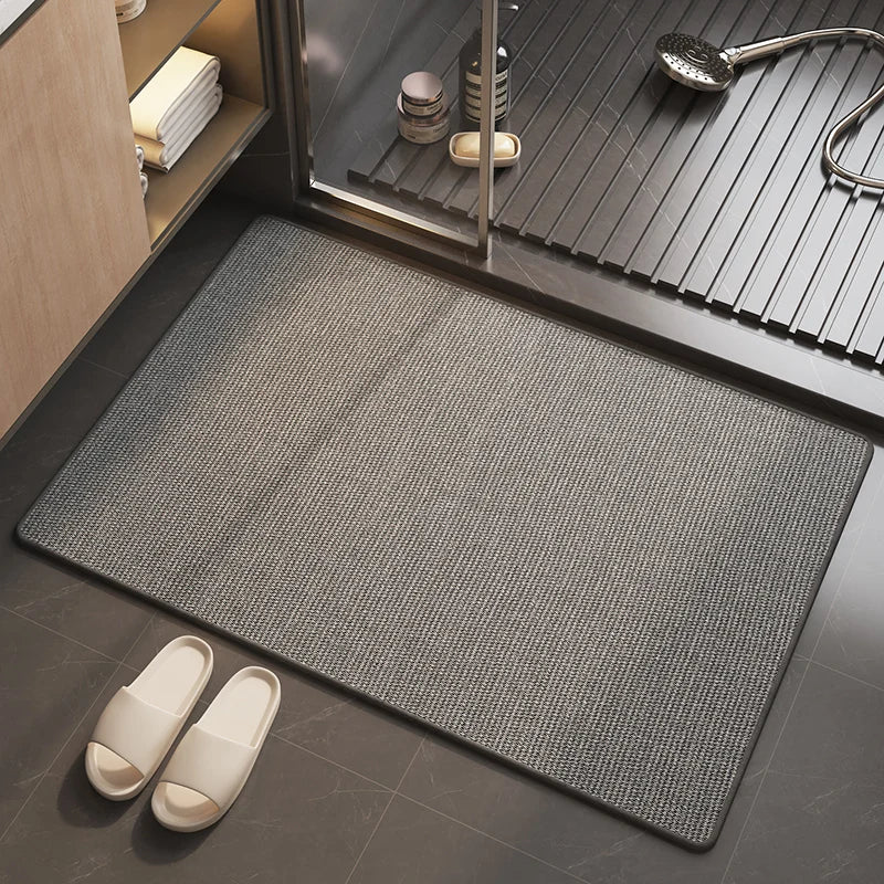Bath Mat Absorbent Microfiber & Non-Slip Backing