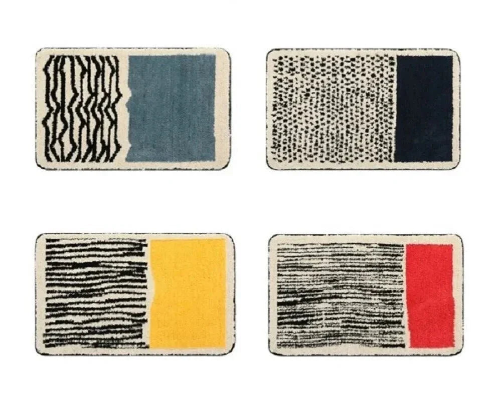 Bath Mat Abstract Design Non-Slip & Machine Washable