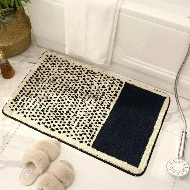 Bath Mat Abstract Design Non-Slip & Machine Washable