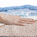 Bath Mat Beach Footprint Flocking & Anti-Slip