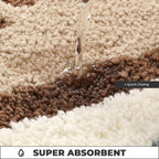 Bath Mat Beach Footprint Flocking & Anti-Slip