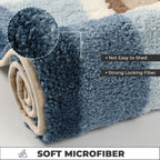Bath Mat Beach Footprint Flocking & Anti-Slip