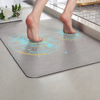 Bath Mat Diatomaceous Earth Quick-Dry Non-Slip Rubber Backing