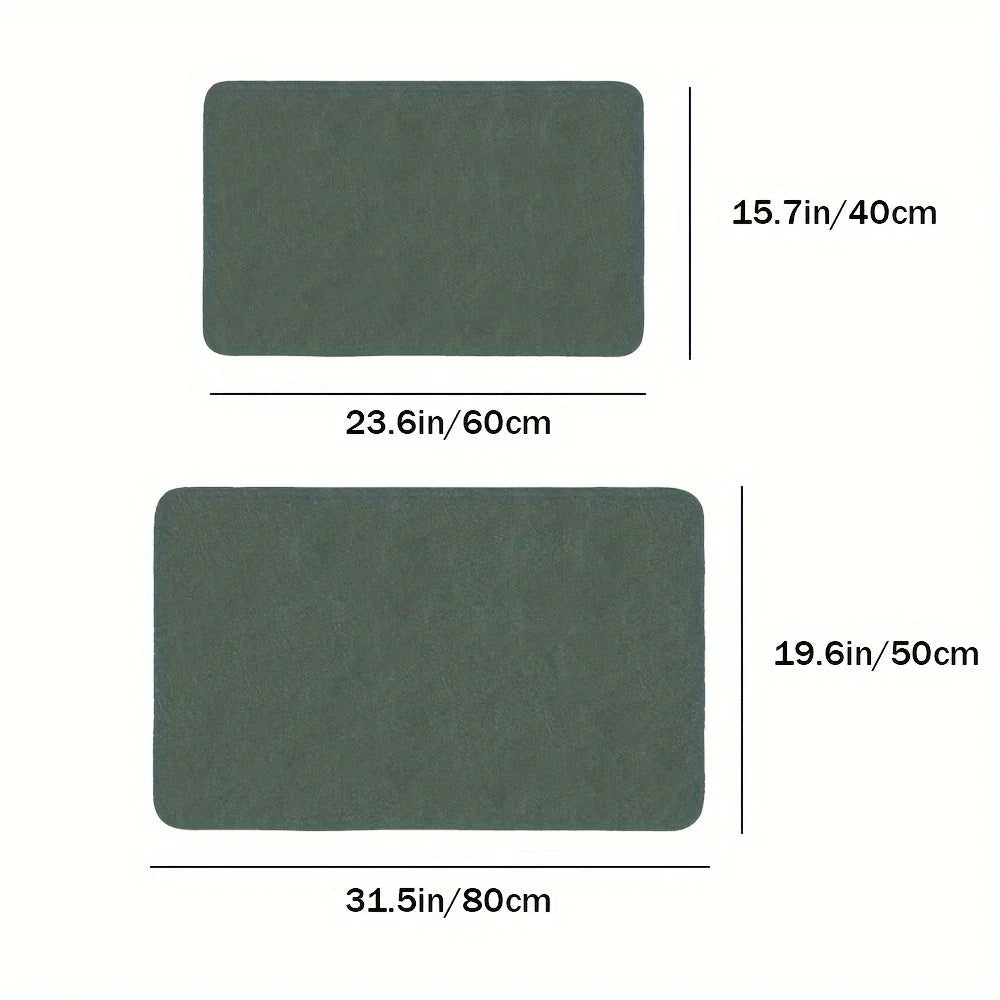 Bath Mat Diatomaceous Earth Quick-Dry Non-Slip Rubber Backing