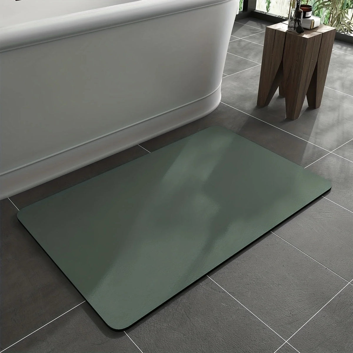 Bath Mat Diatomaceous Earth Quick-Dry Non-Slip Rubber Backing