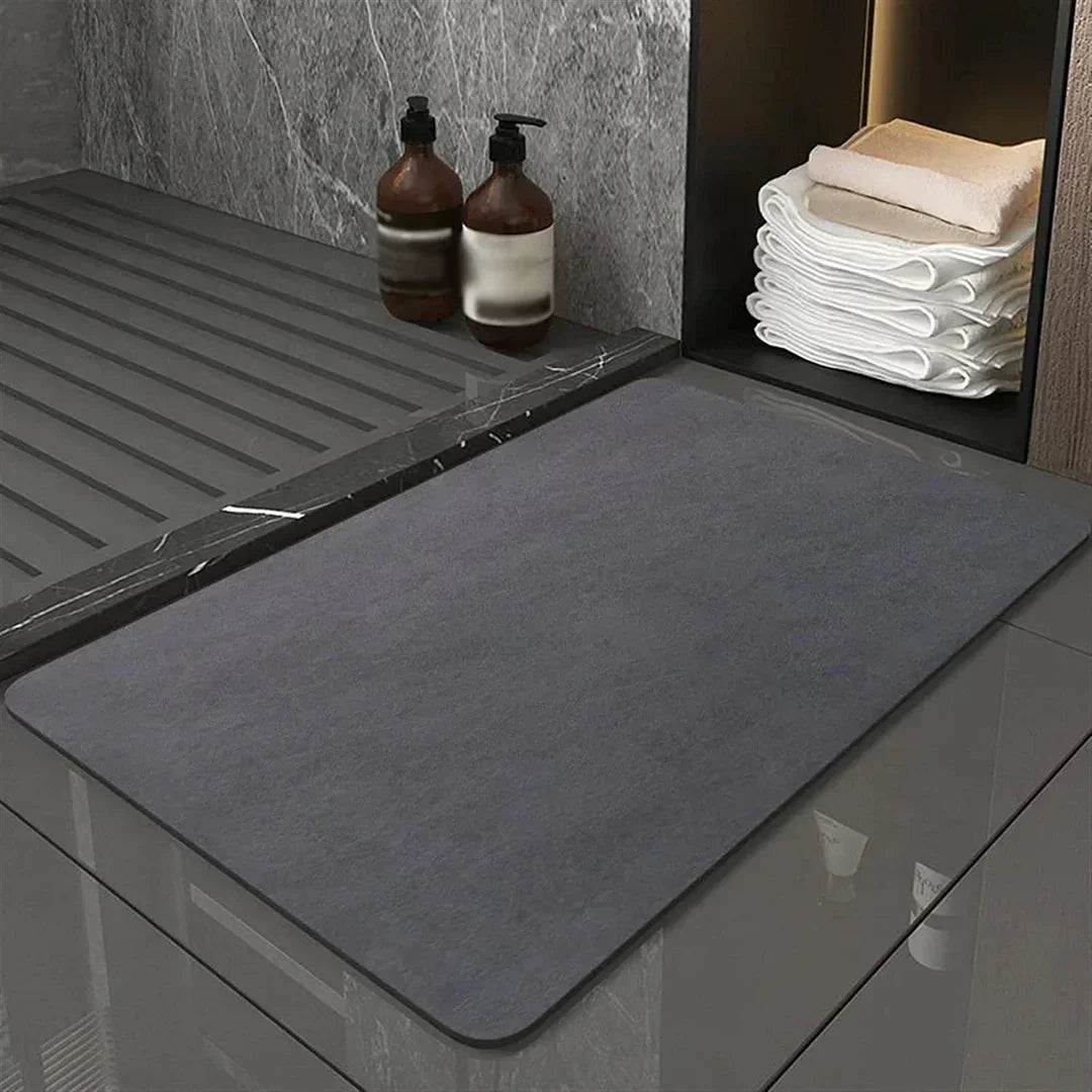 Bath Mat Diatomaceous Earth Quick Drying & Non-Slip Rubber Base