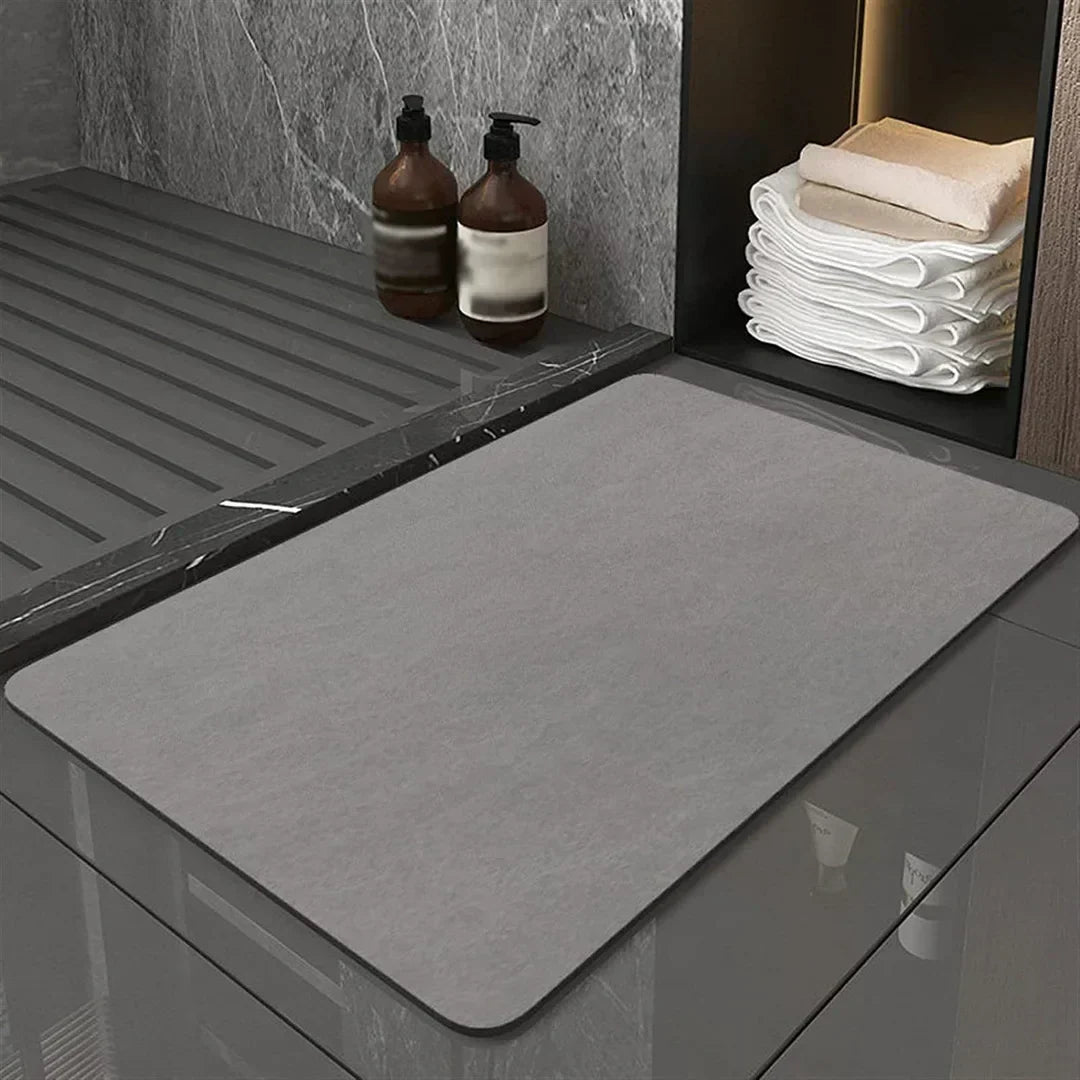 Bath Mat Diatomaceous Earth Quick Drying & Non-Slip Rubber Base