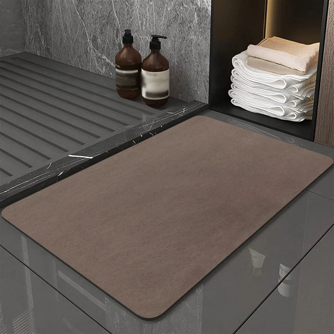 Bath Mat Diatomaceous Earth Quick Drying & Non-Slip Rubber Base