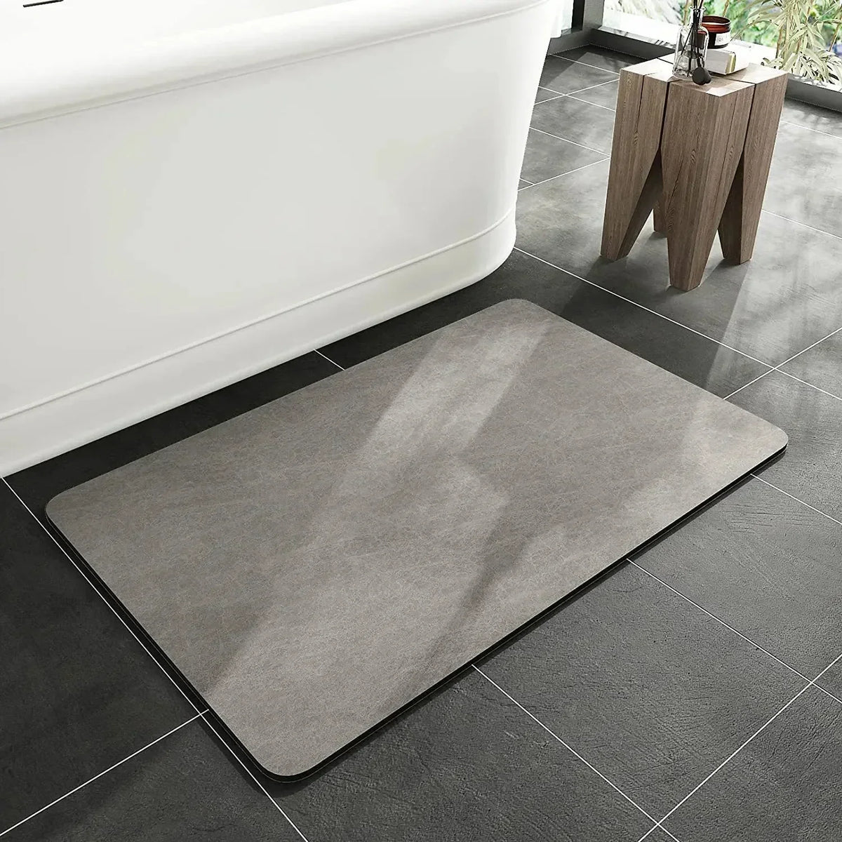 Bath Mat Diatomaceous Earth Quick Drying & Non-Slip Rubber Base