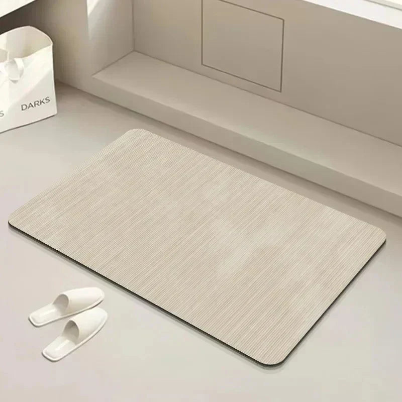 Bath Mat Diatomaceous Earth Quick Drying & Non-Slip Rubber Base