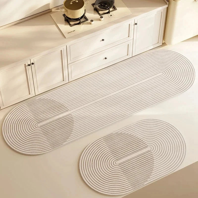 Bath Mat Diatomite Core Velvet Top & Non-Slip Backing