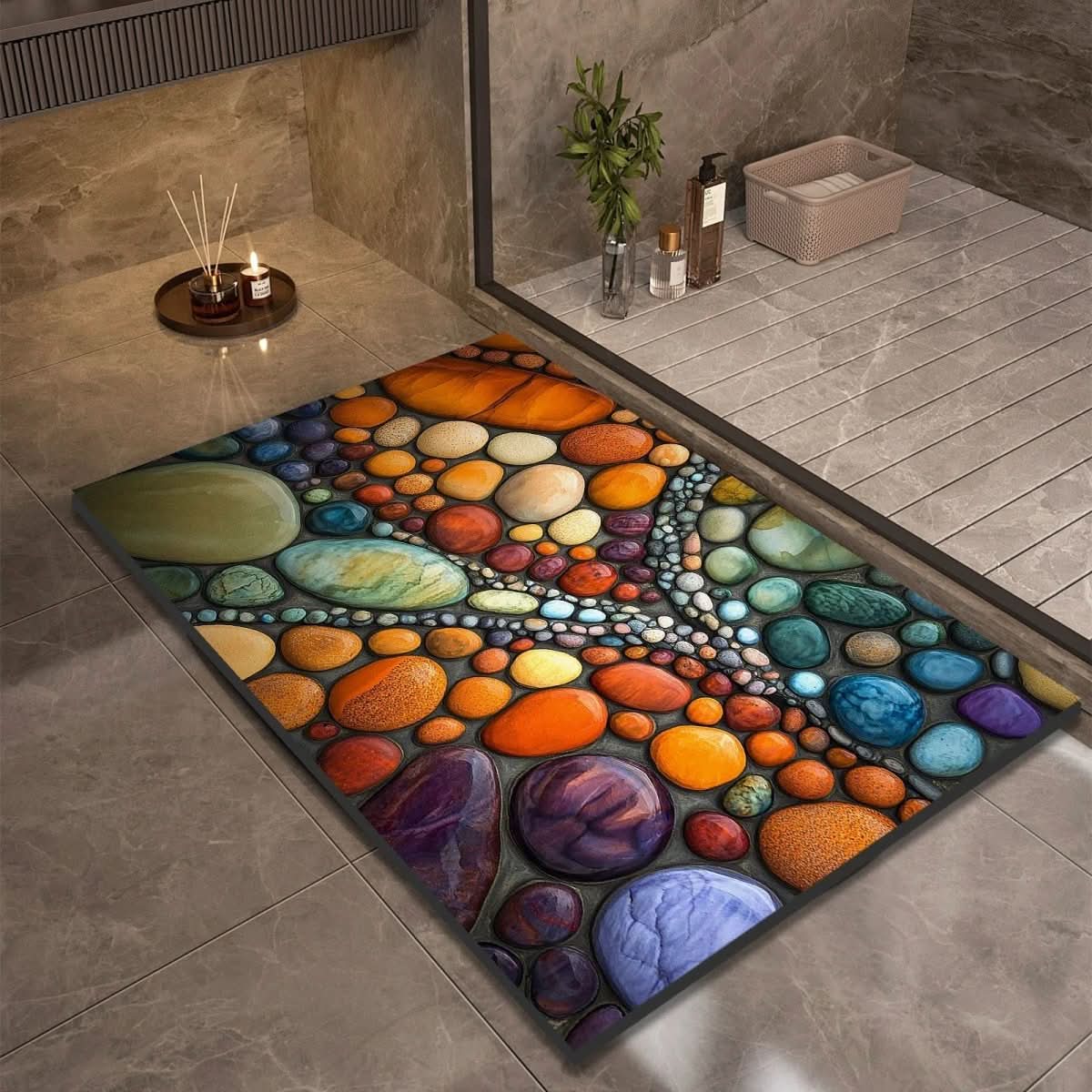 Bath Mat Diatomite Quick-Drying Non-Slip Base