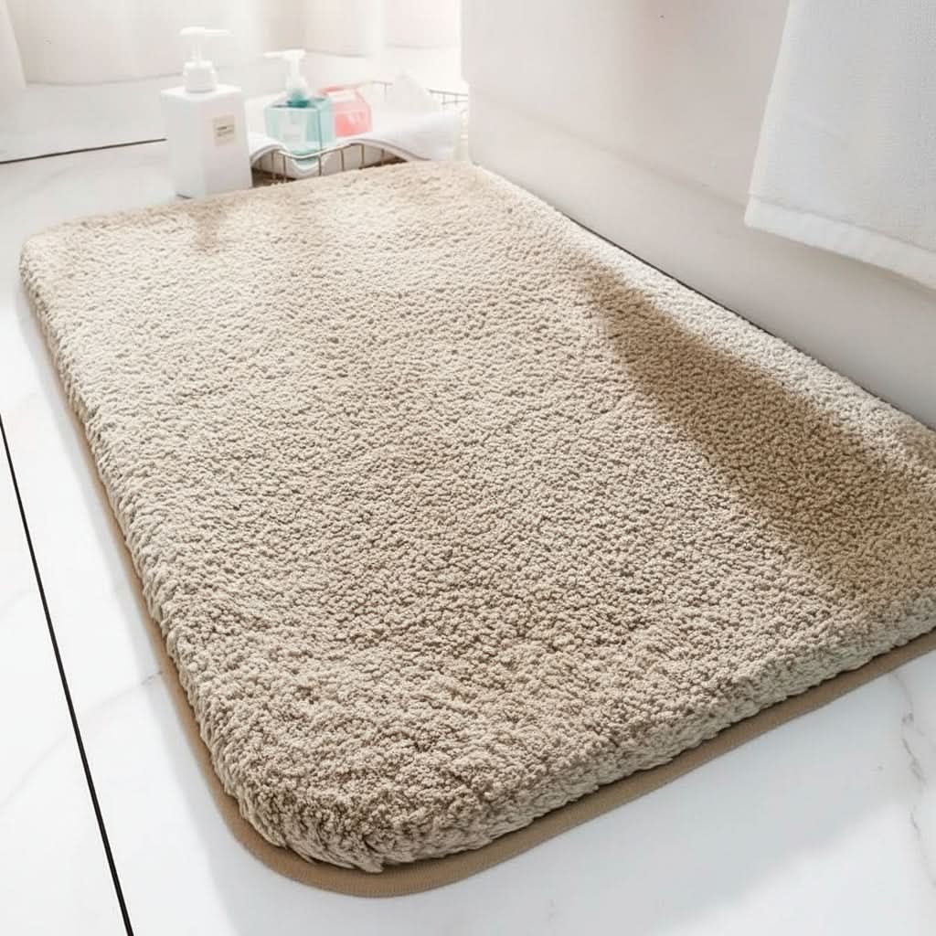Bath Mat High-Pile Microfiber Memory Foam Non-Slip