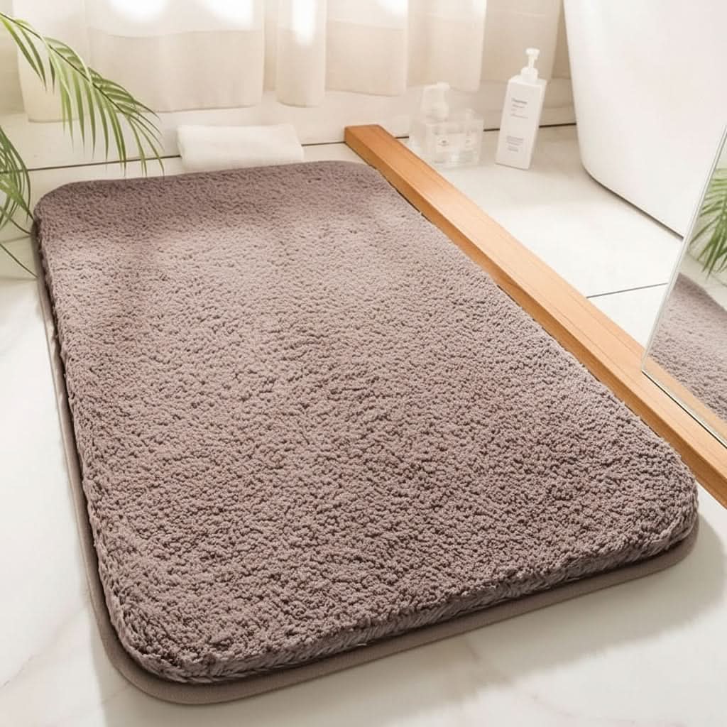 Bath Mat High-Pile Microfiber Memory Foam Non-Slip