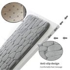Bath Mat Memory Foam Embossed Velvet Non-Slip Backing