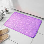 Bath Mat Memory Foam Embossed Velvet Non-Slip Backing