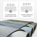 Bath Mat Microfiber Quick-Drying Non-Slip Backing