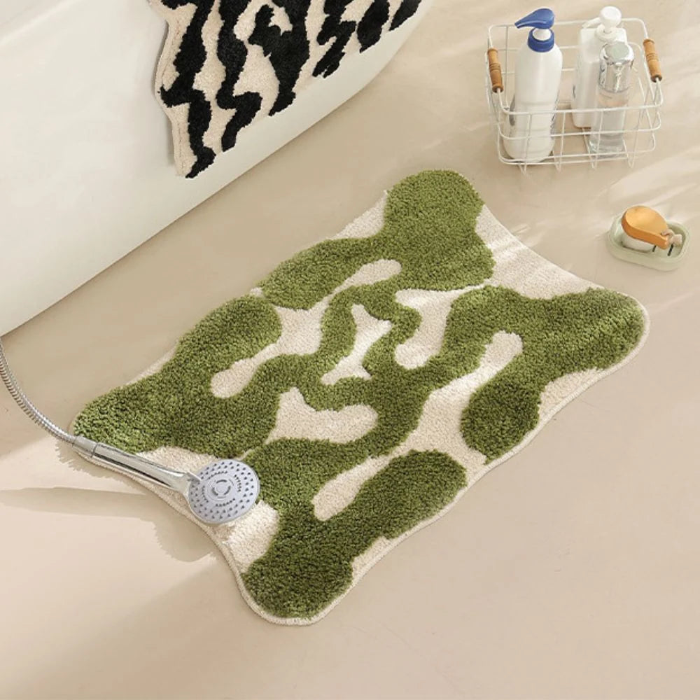 Bath Mat Moroccan Print Non-Slip Quick-Drying