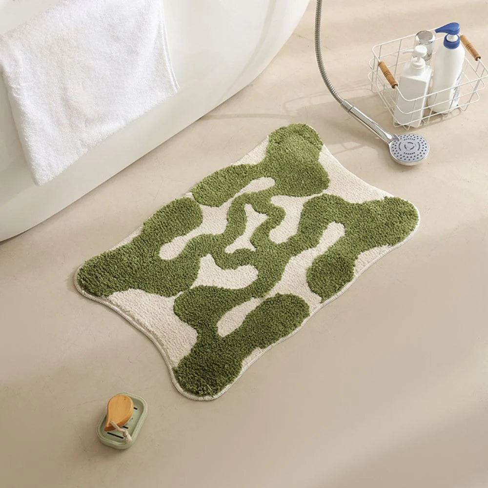 Bath Mat Moroccan Print Non-Slip Quick-Drying