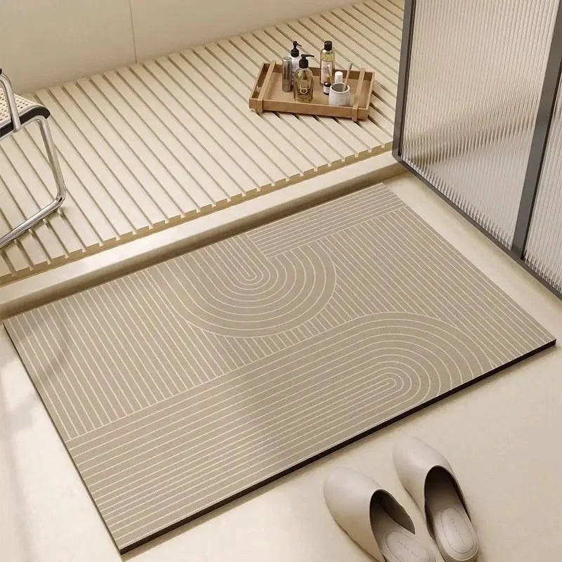 Bath Mat Natural Diatomite Non-Slip & Quick-Drying