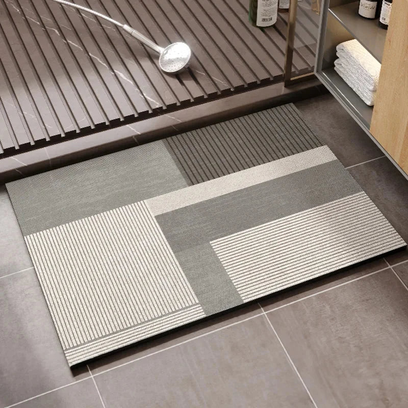 Bath Mat Natural Diatomite Non-Slip & Quick-Drying