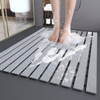 Bath Mat Non-Slip Quick-Drain Trim-To-Fit