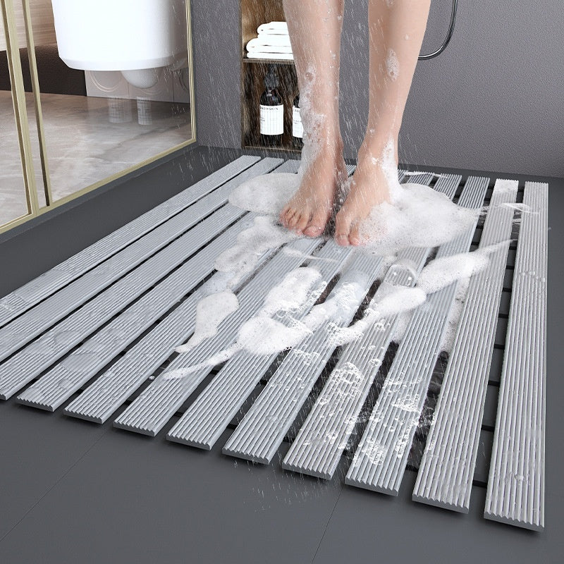 Bath Mat Non-Slip Quick-Drain Trim-To-Fit