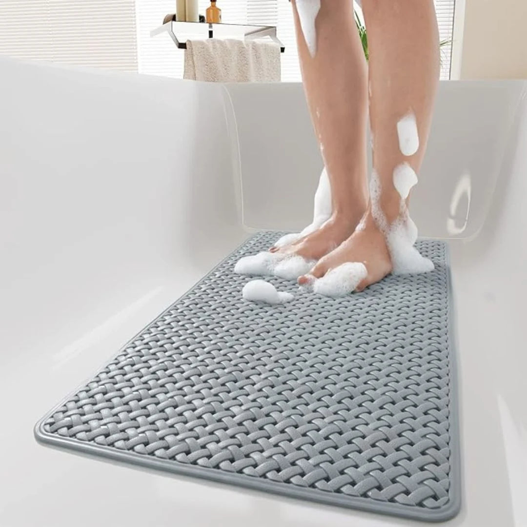Bath Mat Non-Slip Suction-Cup Grip Quick-Draining