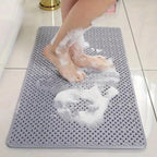 Bath Mat Non-Slip Suction-Cup Grip Quick-Draining