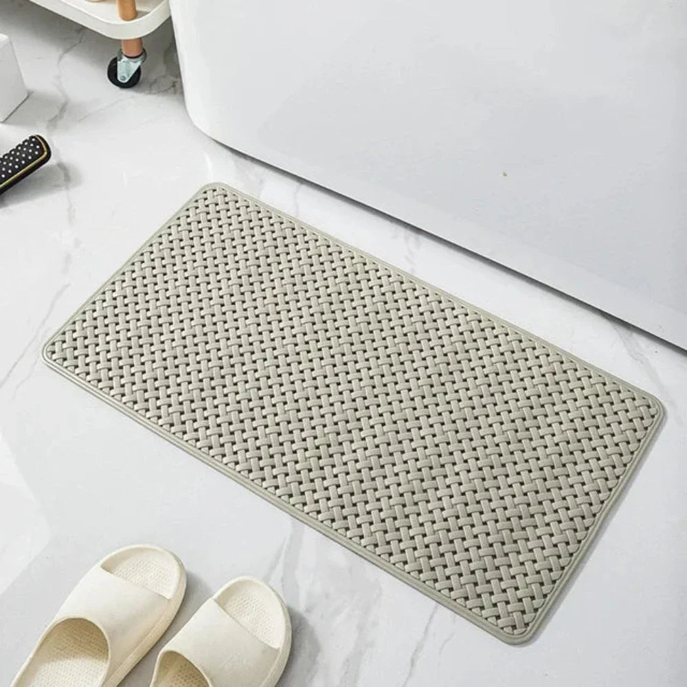 Bath Mat Non-Slip Suction-Cup Grip Quick-Draining