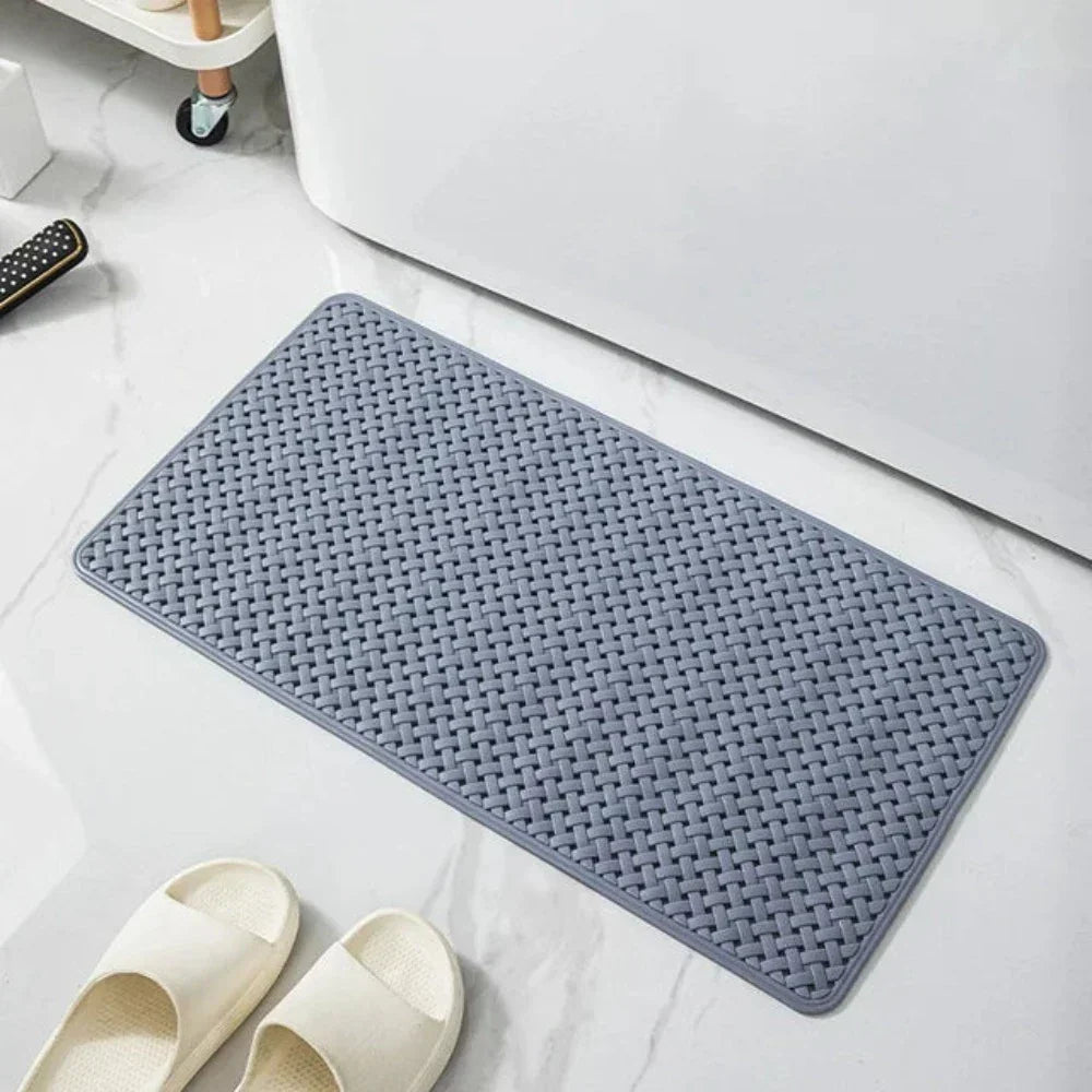 Bath Mat Non-Slip Suction-Cup Grip Quick-Draining