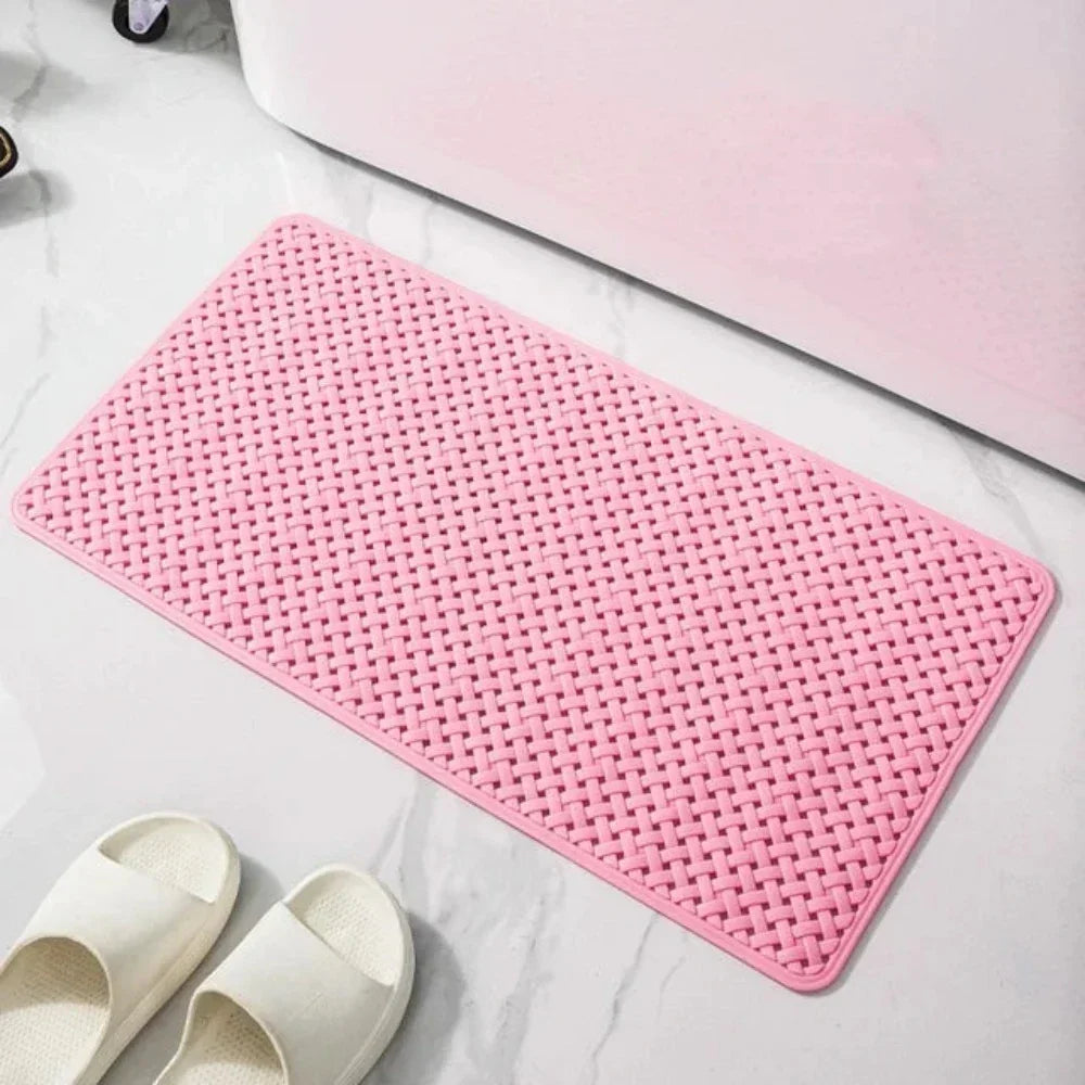 Bath Mat Non-Slip Suction-Cup Grip Quick-Draining