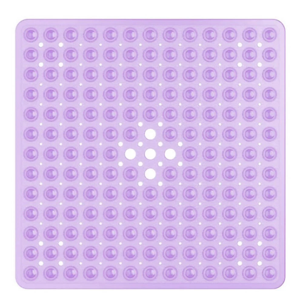 Bath Mat Non-Slip Suction Cups Quick-Drain Holes Machine Washable