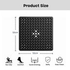 Bath Mat Non-Slip Suction Cups Quick-Drain Holes Machine Washable