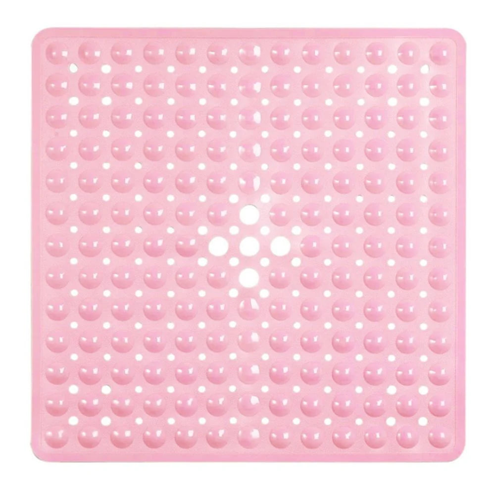 Bath Mat Non-Slip Suction Cups Quick-Drain Holes Machine Washable