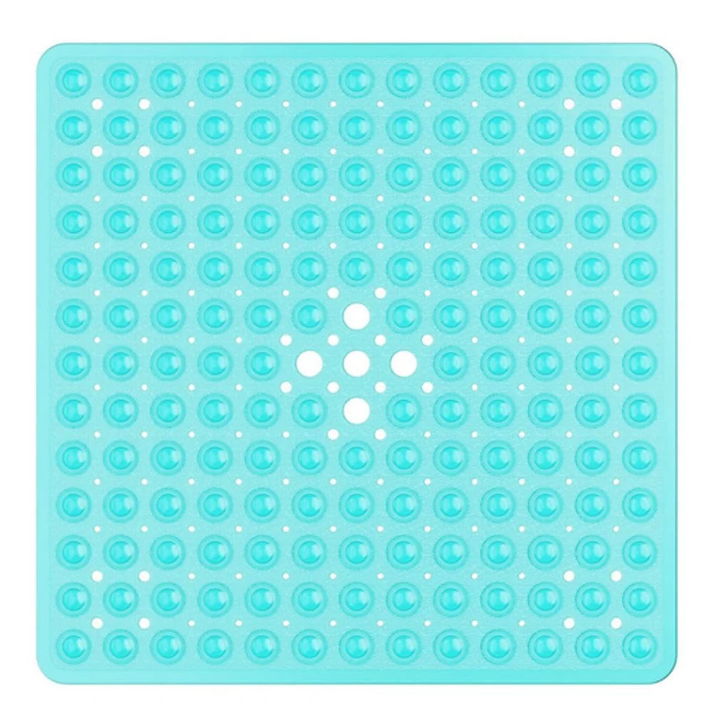 Bath Mat Non-Slip Suction Cups Quick-Drain Holes Machine Washable