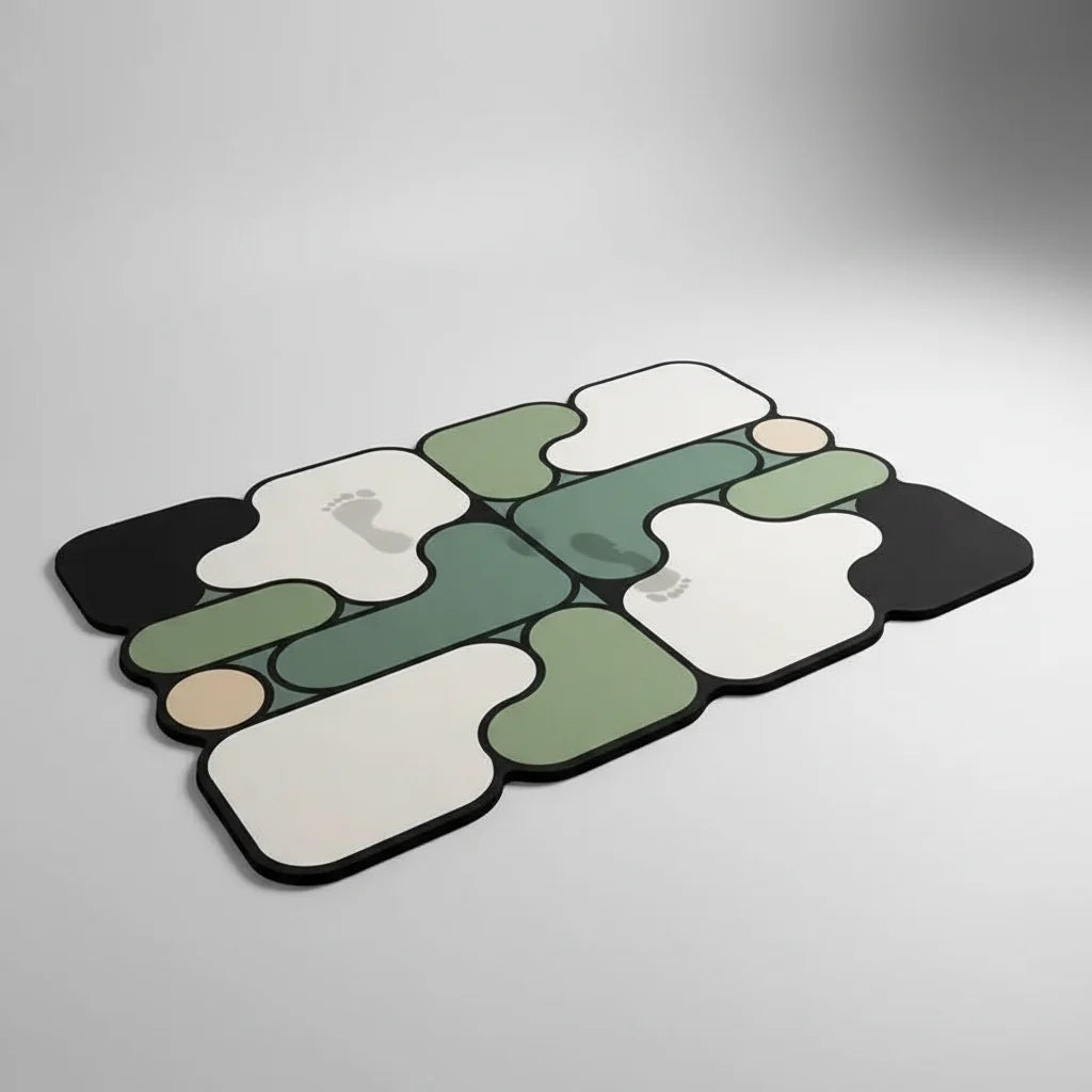Bath Mat Padded Knit Diatomaceous Earth Quick-Drying