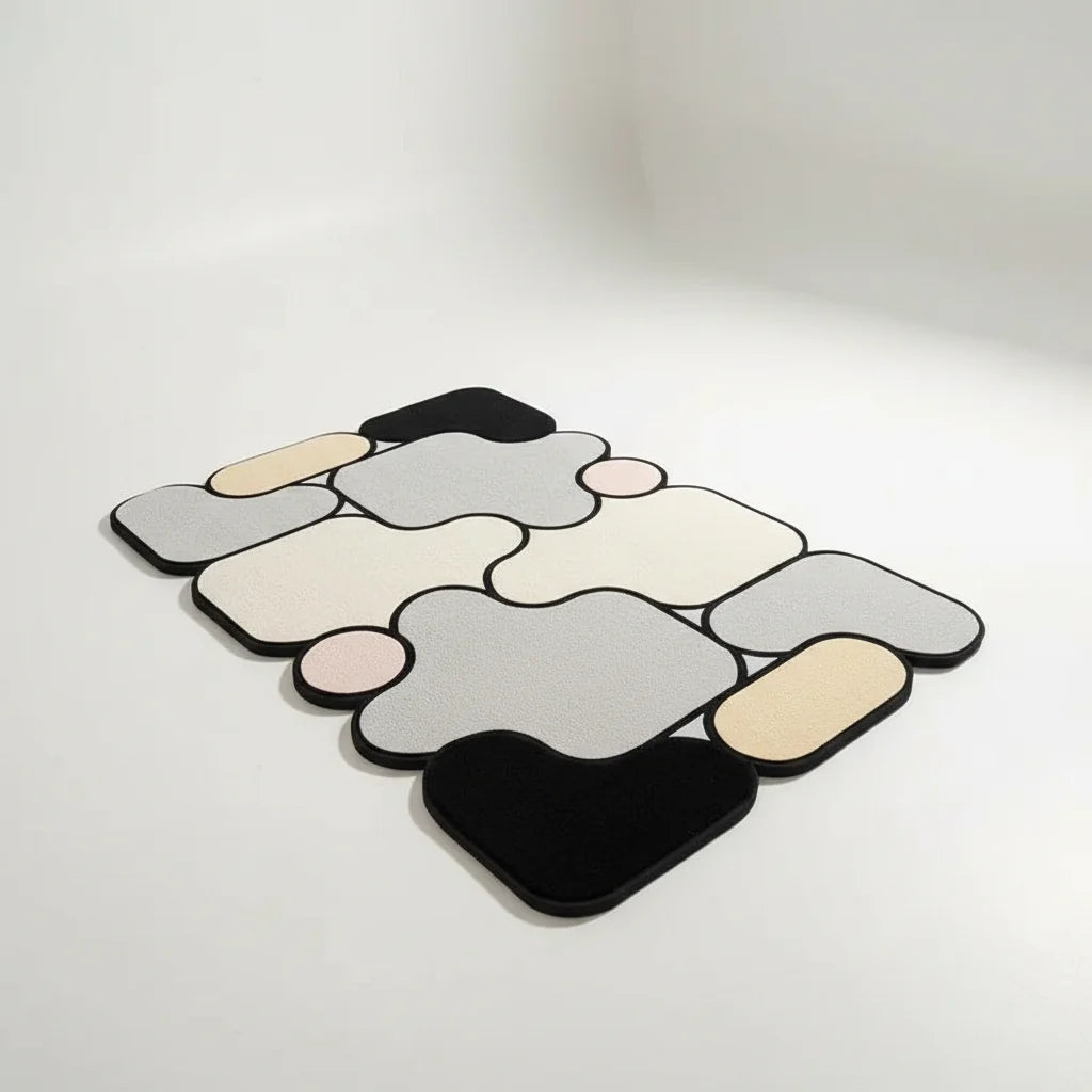 Bath Mat Padded Knit Diatomaceous Earth Quick-Drying