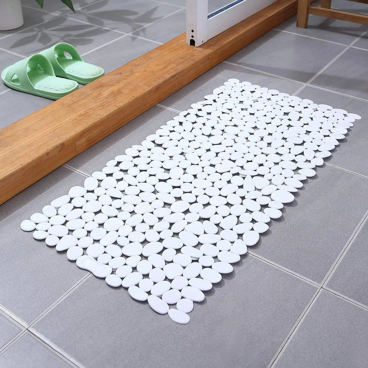 Bath Mat Pebble Texture Non-Slip Suction Cups