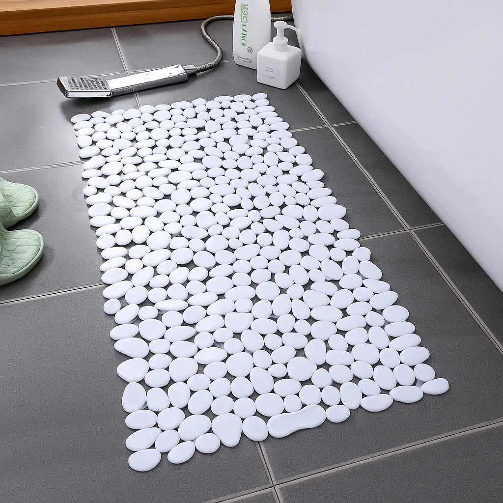 Bath Mat Pebble Texture Non-Slip Suction Cups