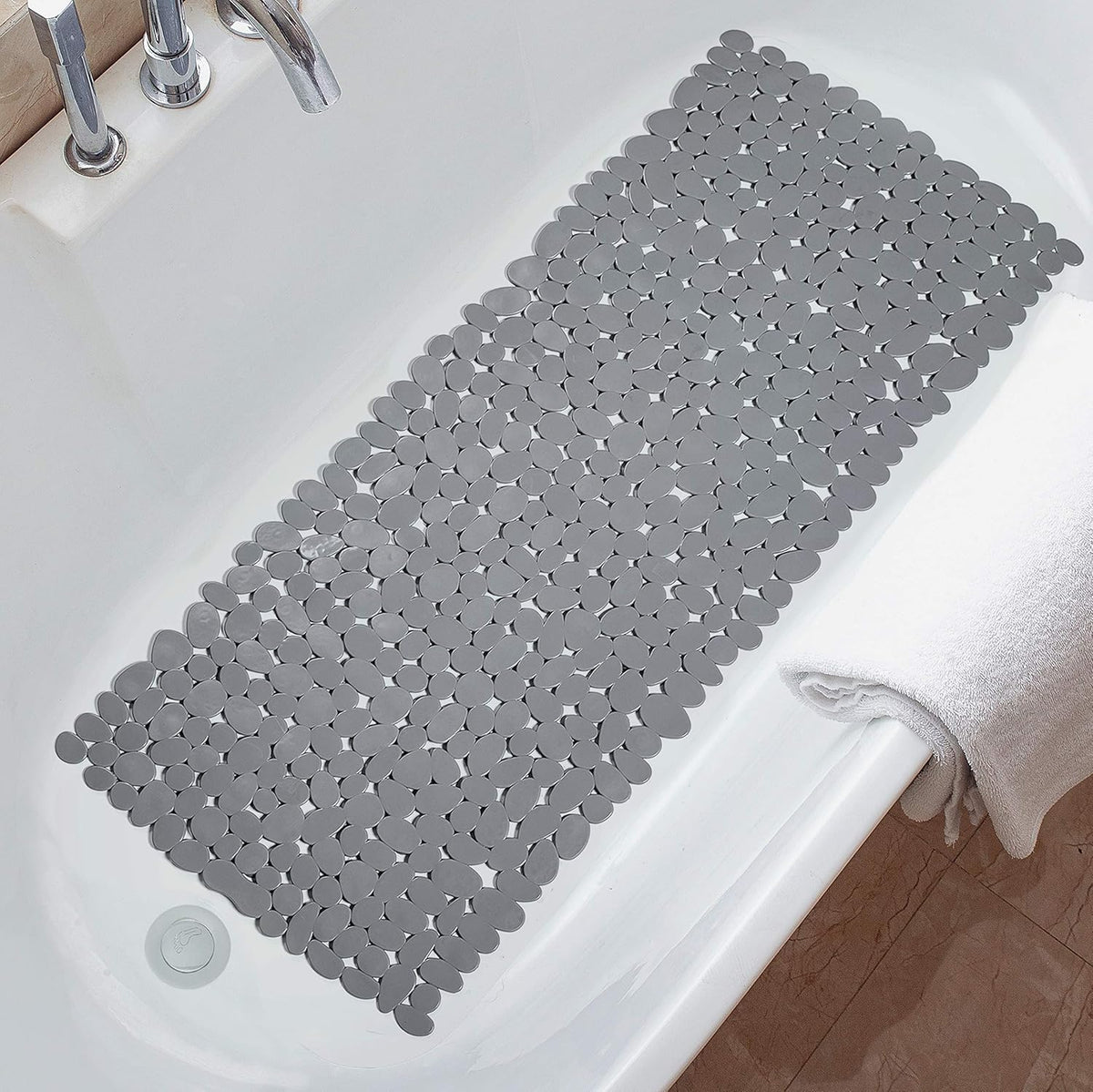 Bath Mat Pebble Texture Non-Slip Suction Cups